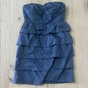 J. Crew Tiered Strapless Feminine Flirty 100% Cotton Poplin Brynn Dress